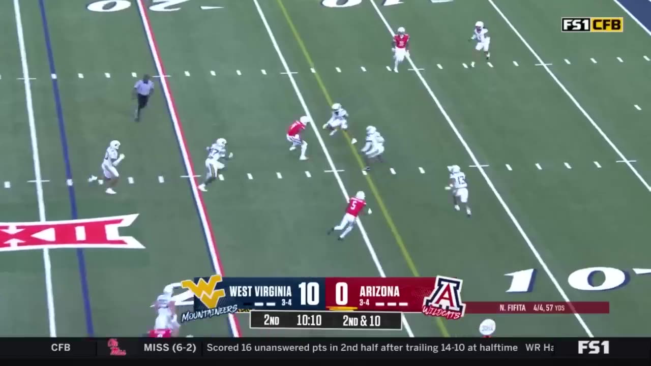 NCAA Arizona vs West Virginia 26/10/24