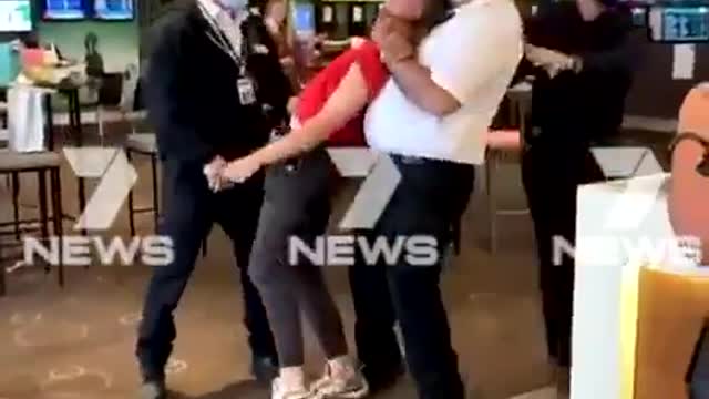 teenager choked unconscious and thrown to the floor for not wearing a mask.