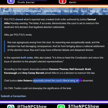 John Roberts Voted to KEEP Roe v Wade