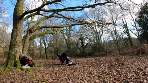 Speedlapse.making a brew at an ironage fort in the new forest.