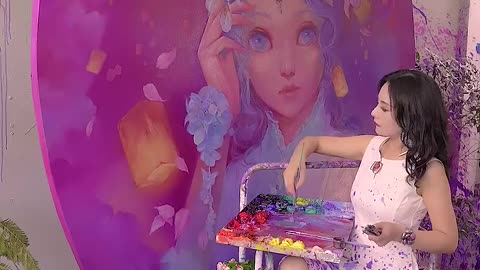 oil painting2021-Splash paintings-Mid-Autumn Festival