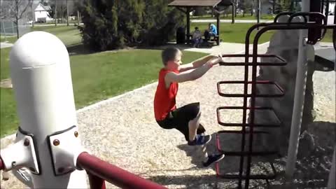 Kids" Amazing Stunt At The Park And Playground.