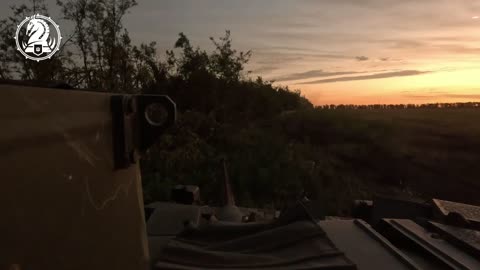 Bradley pov from recent assault on Russian positions in a treeline