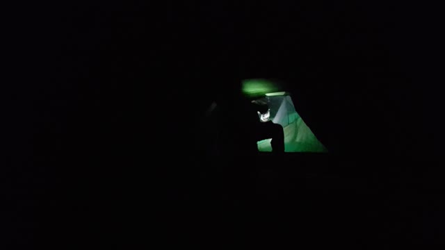 Setting up the lighting for a night vlog..WILDCAMPING. 3rd Oct 2022