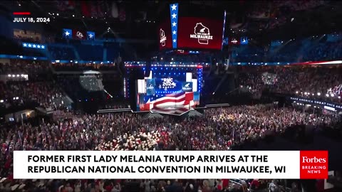 BREAKING NEWS- Melania Trump Gets Standing Ovation As She Arrives At The RNC