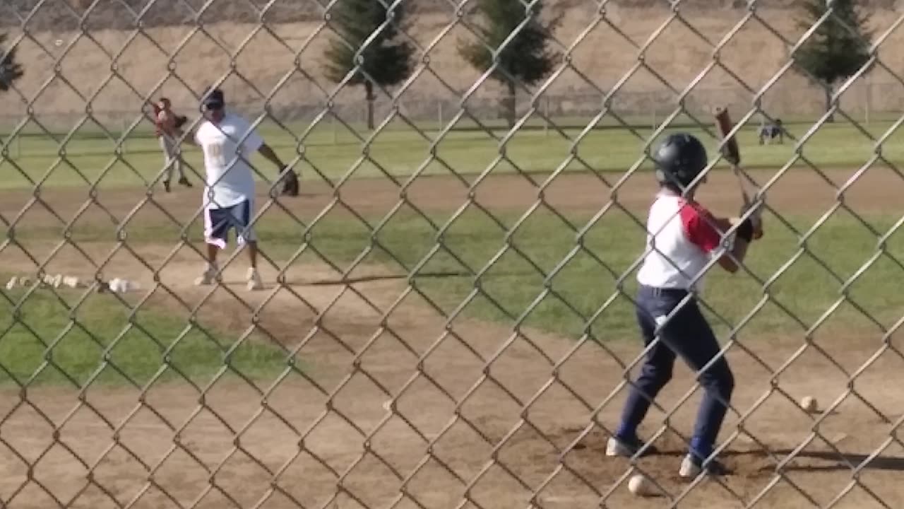 Josh at baseball practice - hitting