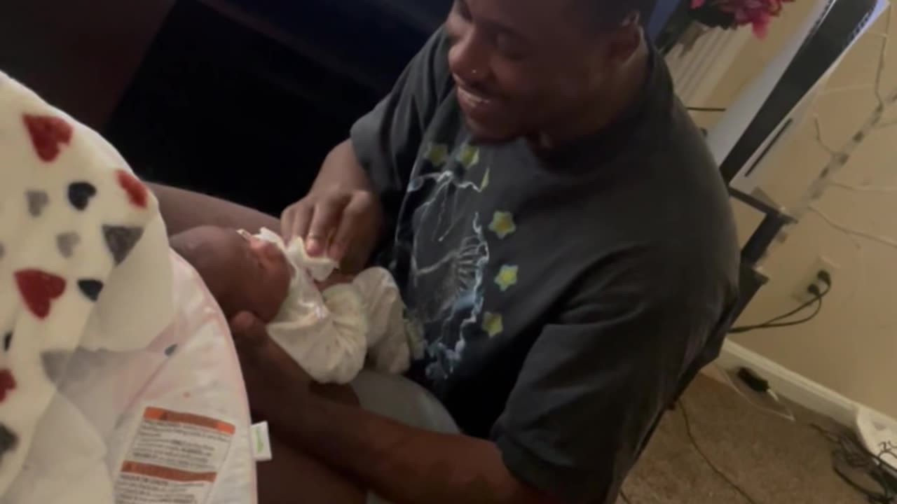 Baby Throws Up On Dad's Face