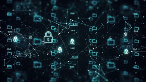 4k technology internet big data hd background video