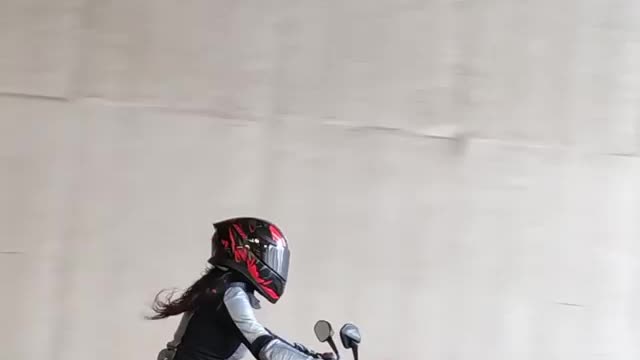 High Heels motorcyclist, Super Bike, Rider Girl.