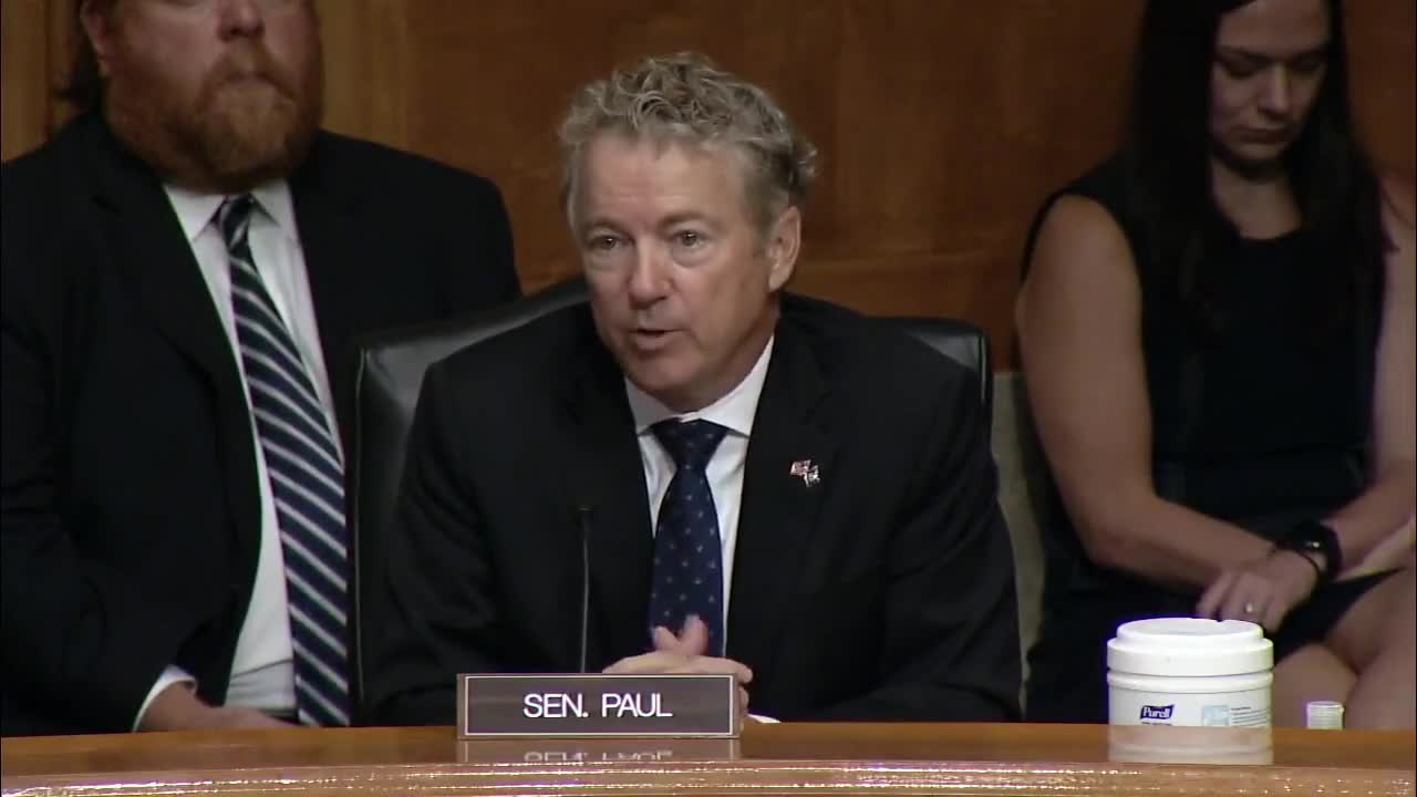 Sen. Rand Paul During First Congressional Gain-Of-Function Senate Hearing