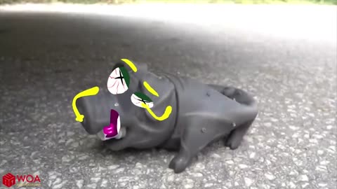 Satisfying video ! - part-1 | car vs jelly toy , who will survive ? |