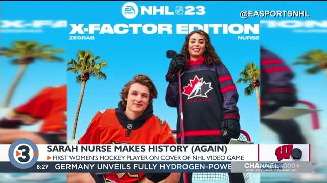 Former Badger Sarah Nurse makes history on cover of EA Sports' NHL 23