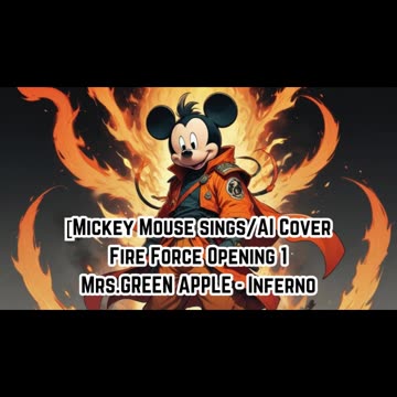 [Mickey Mouse sings/AI Cover] Fire Force Season 1 Opening 1 Mrs.GREEN APPLE - Inferno (インフェルノ)