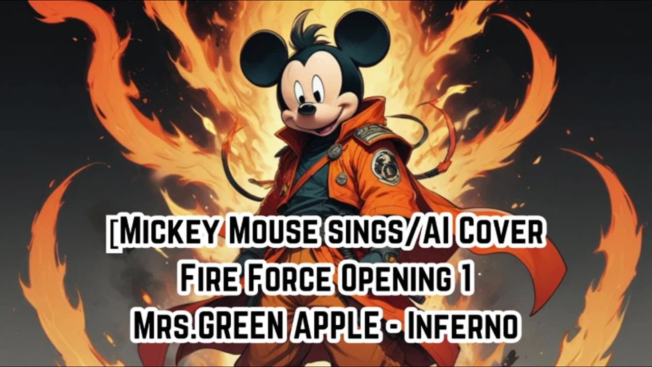 [Mickey Mouse sings/AI Cover] Fire Force Season 1 Opening 1 Mrs.GREEN APPLE - Inferno (インフェルノ)