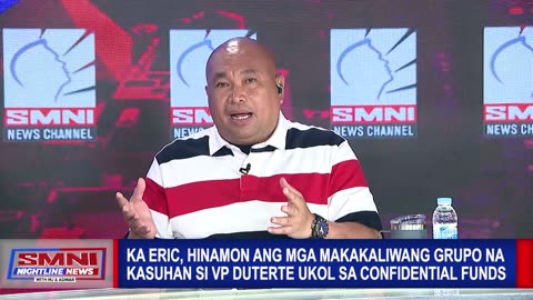 Ka Eric, hinamon ang mga makakaliwang grupo na kasuhan si VP Duterte ukol sa confidential fund