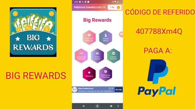 BIG REWARDS APP PARA GANAR DINERO A PAYPAL