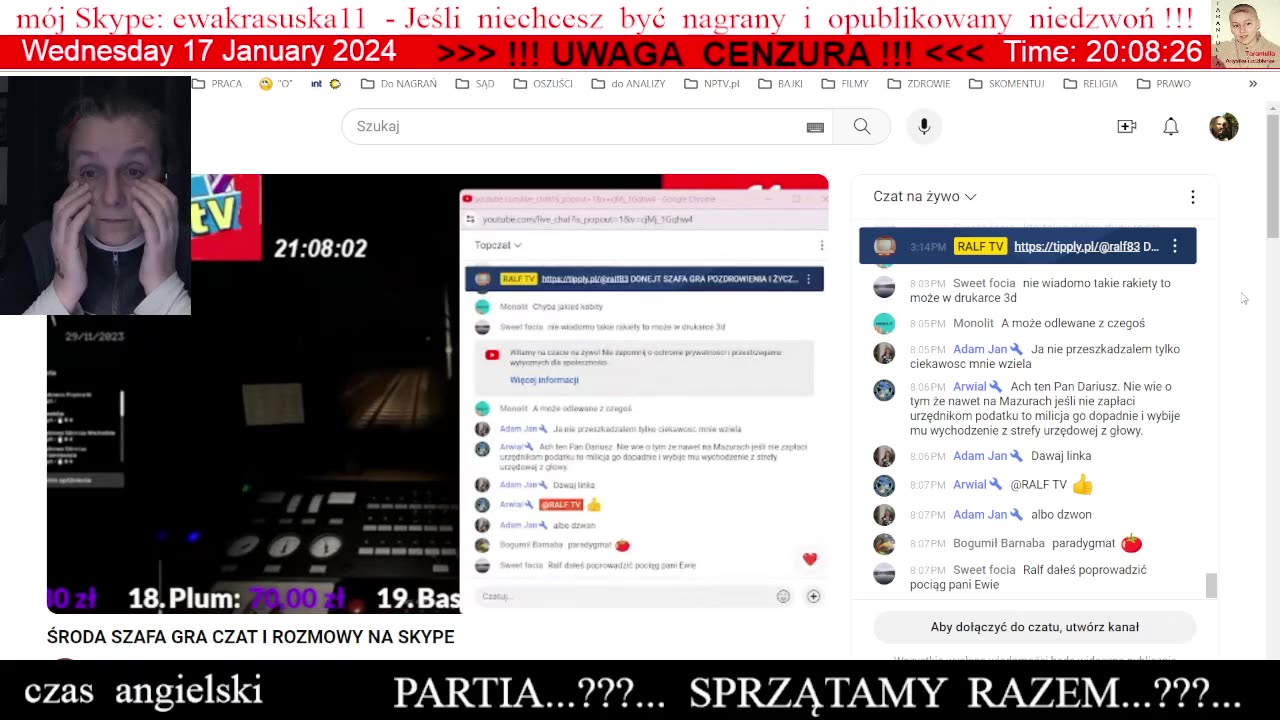Luźna rozmowa na RALF TV - Lee Bre twierdzi - kobieta wszystko wie 👮‍♀️ - 17.01.2024 rok