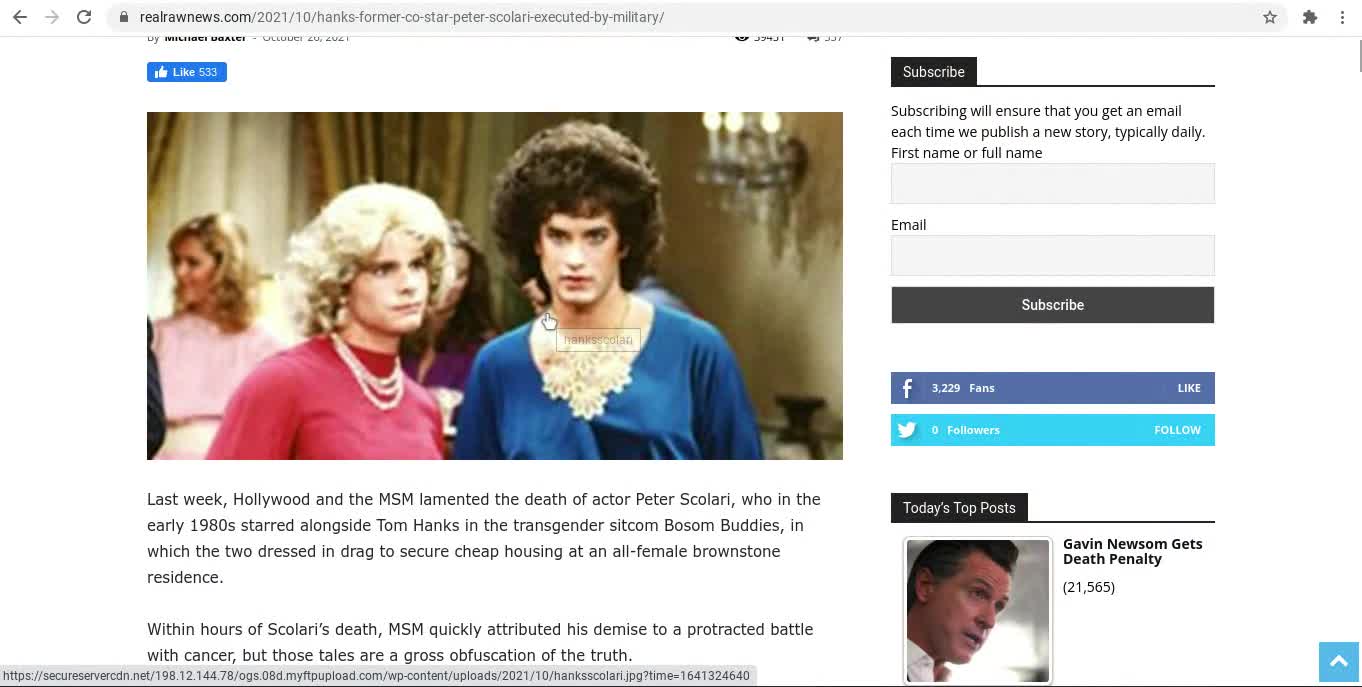 Peter Scolari Executed