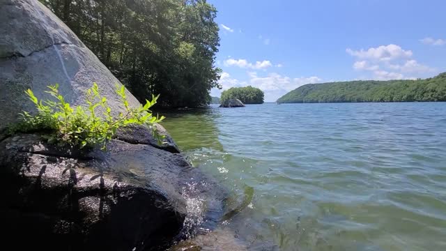 In the water on Candlewood Lake, CT