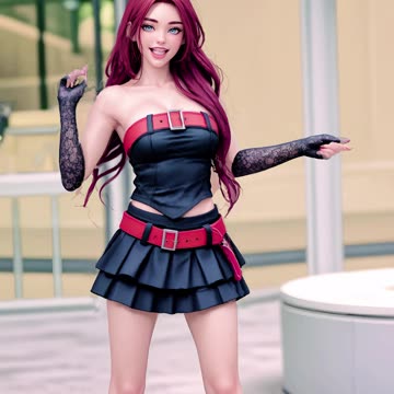 Beauty Red Hair Dance