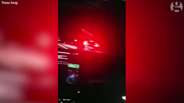 Video captured space X streaking california