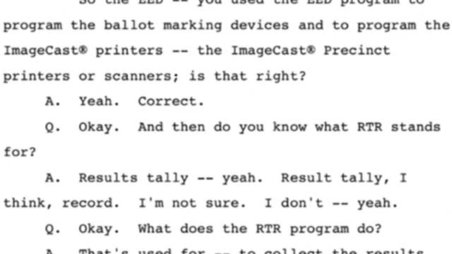 A deposition in Fulton county Georgia nov 2020 election case