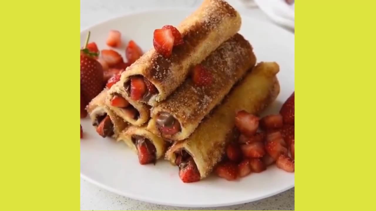 Strawberry Nutella French Toast Rollups