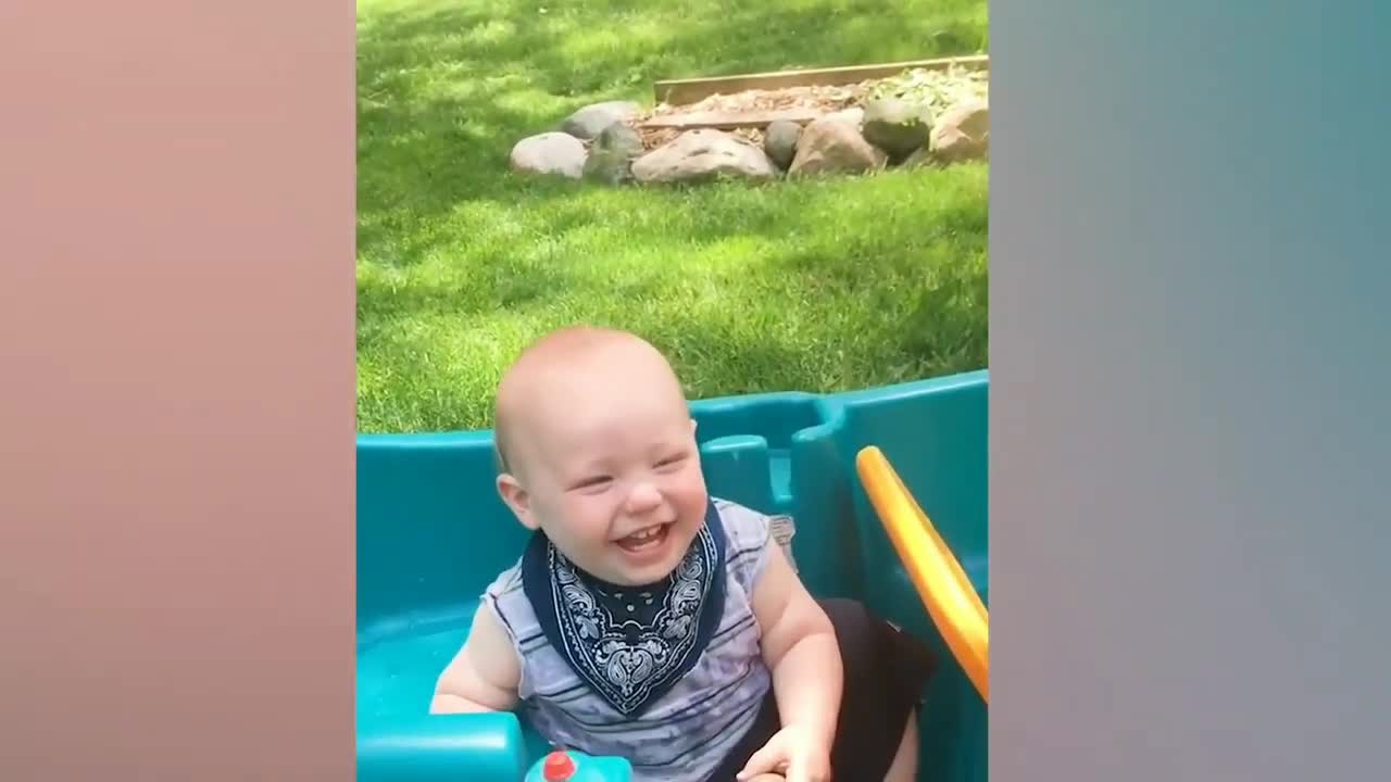 Cute baby smile video