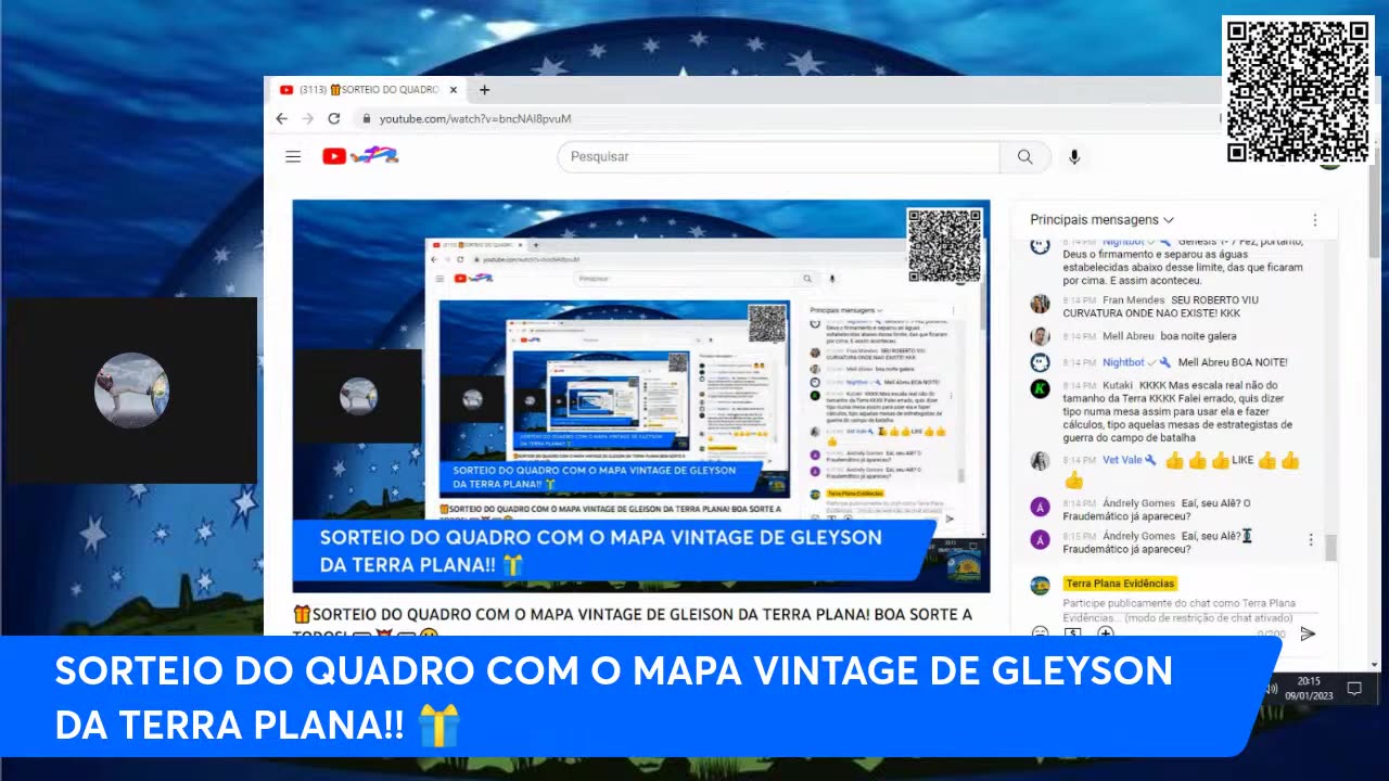 Canal Evidências - bncNAl8pvuM - SORTEIO DO QUADRO COM O MAPA DE GLEISON DA TERRA PLANA!