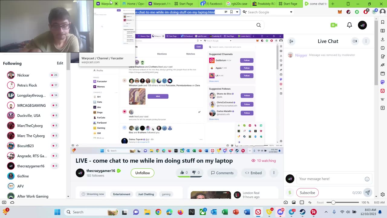 come chat to me while im doing stuff on my laptop