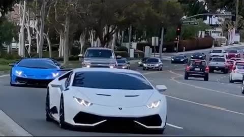 Best views of the Top cars of lamborgini on the road.