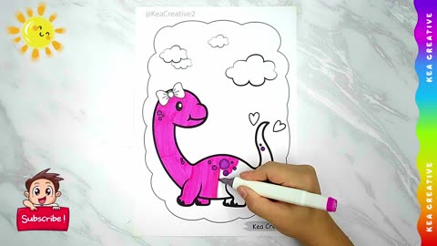 Coloring Dinosaur! @KeaCreative2 - Coloring Pages For Childrens. Enjoy!