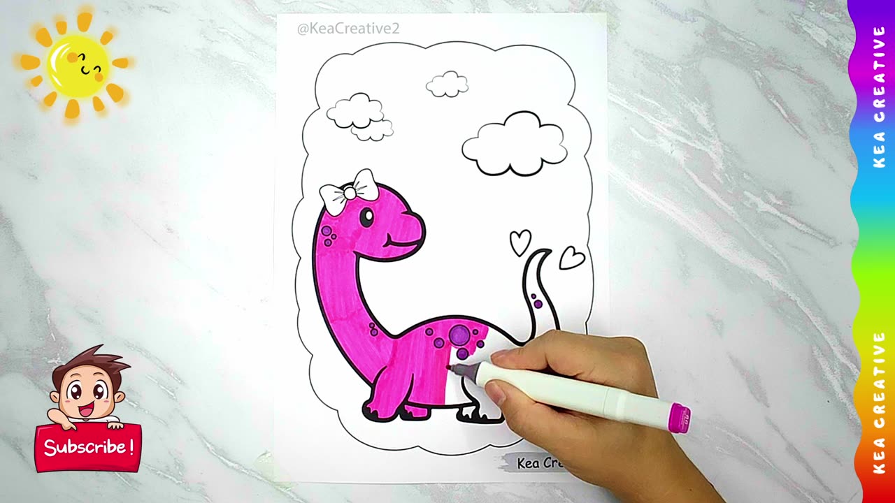 Coloring Dinosaur! @KeaCreative2 - Coloring Pages For Childrens. Enjoy!