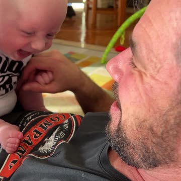 FIVE-MONTH-OLD BABY SPENCER BEING A TIGER//