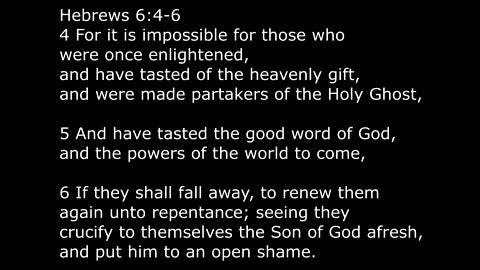 Exposing False Doctrine - Hebrews 6:4-6