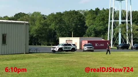 New Video- Police have GUNS DRAWN around building as Trump speaks at Butler rally!