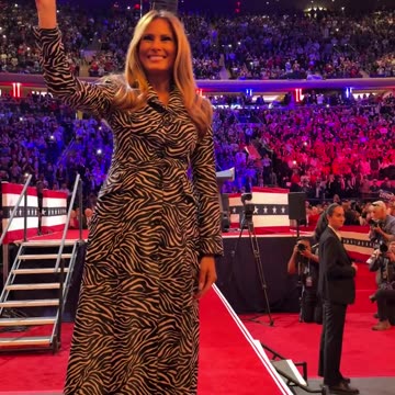 First Lady Melania Trump has entered the building!