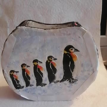 Double sided air dry clay pot