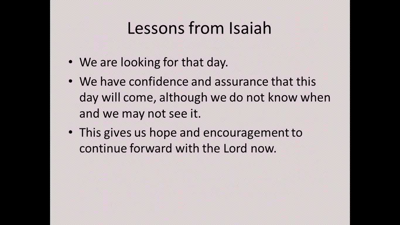 Lessons from Isaiah