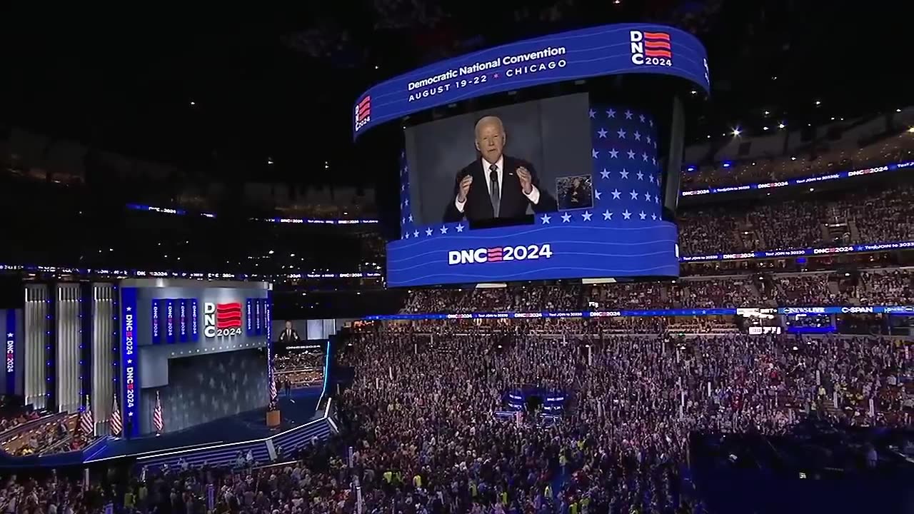 Closing speech during the first night of the DNC in Chicago