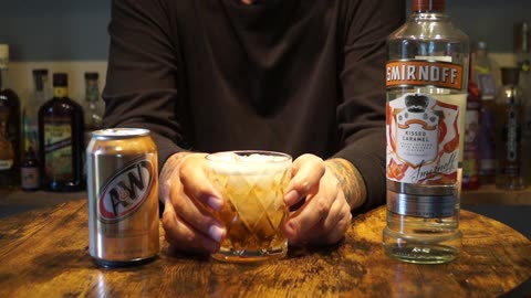 Smirnoff Kissed Caramel Vodka & A&W Cream Soda