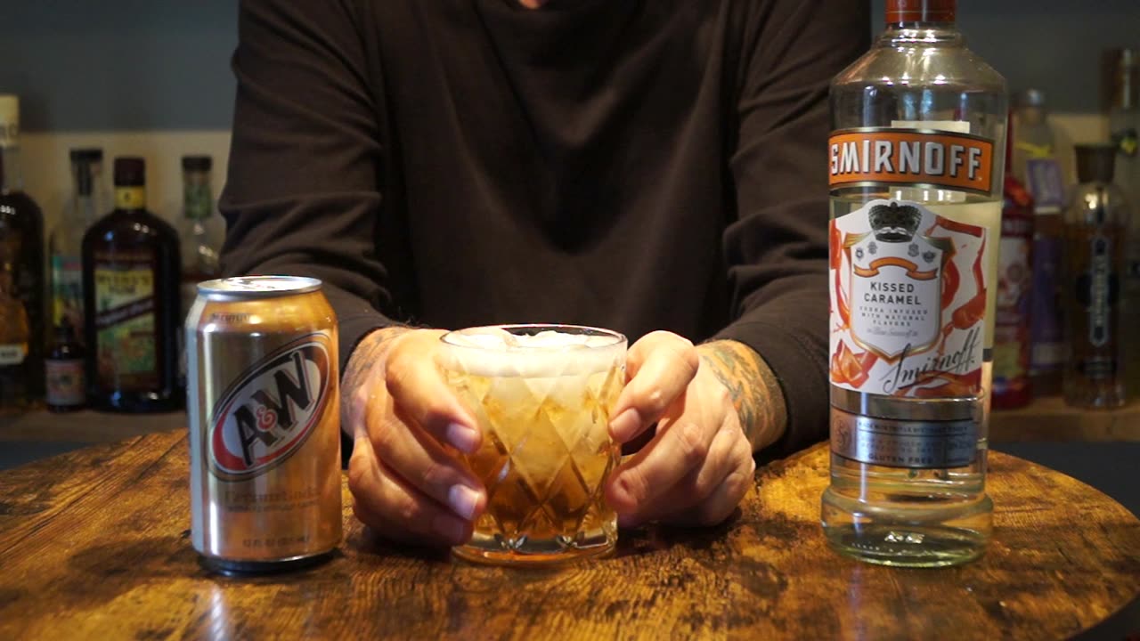 Smirnoff Kissed Caramel Vodka & A&W Cream Soda