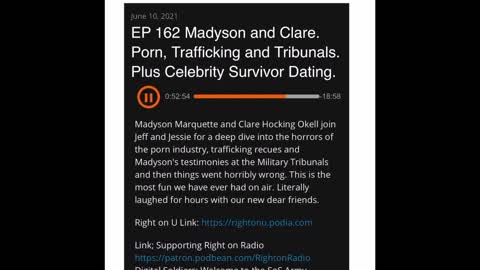 -REVEALING Interview with Trafficking Witness on Right on Radio