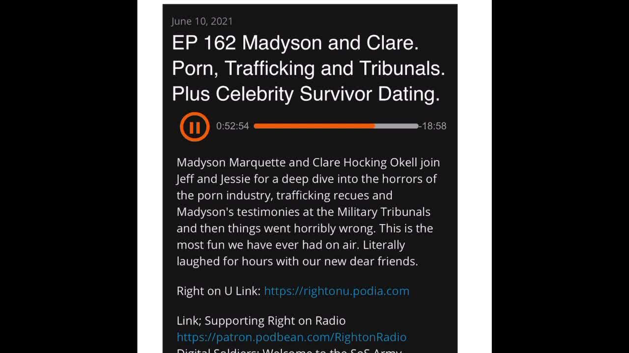 -REVEALING Interview with Trafficking Witness on Right on Radio
