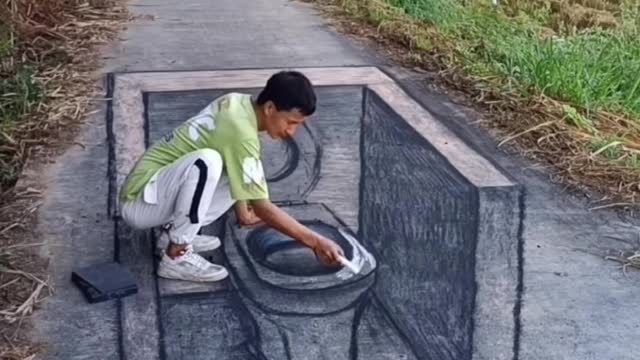 Amazing road painting :