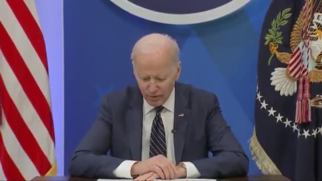 Dementia Joe appears lost in a haze of demented confusion...