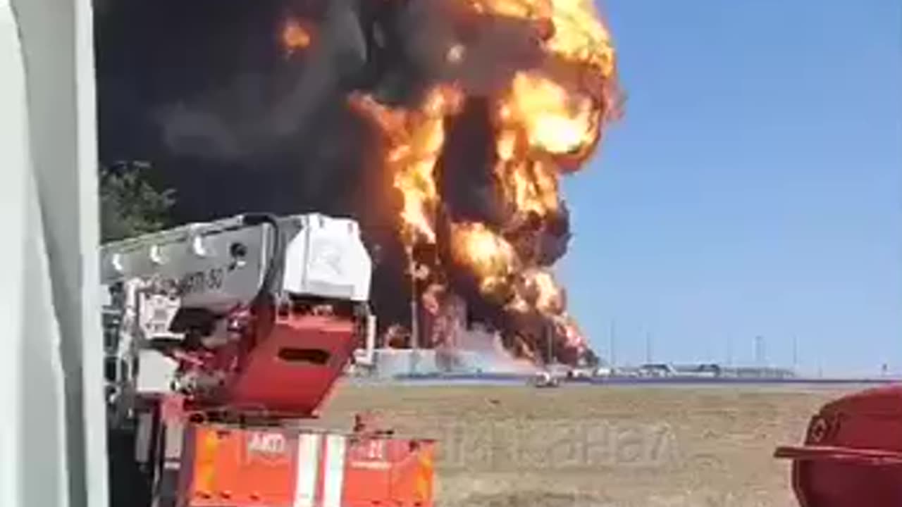 Insane Video of When Another Massive Oil Tank Ruptures Due to Days Old Fire at Regional Oil Depot