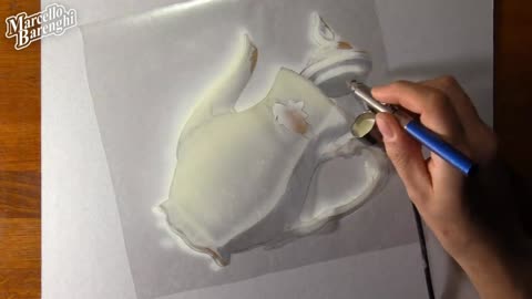 Cut The Shape Of The Teapot And Spray It With Color