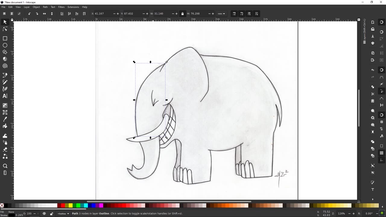 CMZ2 Sketchbook: The Pink Elephant(Vector Graphic)