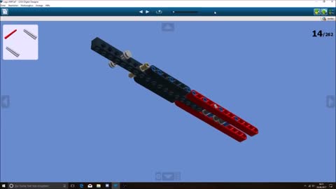 Use tools to fix the black and red rectangles of Lego blocks together